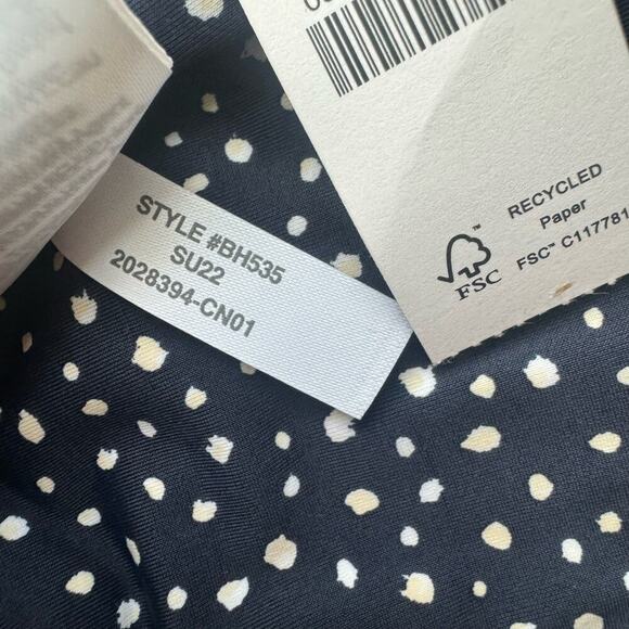 J.Crew Women's Navy Blue Hipster Bikini Swim Bottom Polka Dot Size 2XS NWT - Picture 6 of 9